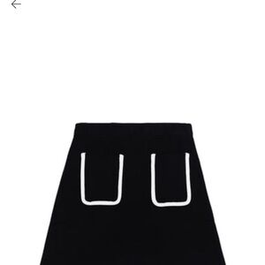 Zara Black Mini Skirt with White Accents